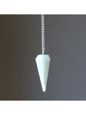 Amazonite Pendulum Calm Mind Crystal Stone Healing Dowsing Divination Pagan Tool